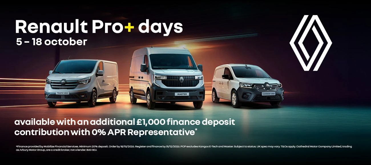 Renault Pro+ Days Event: Drive away with a great deal from the Renault LCV range!
